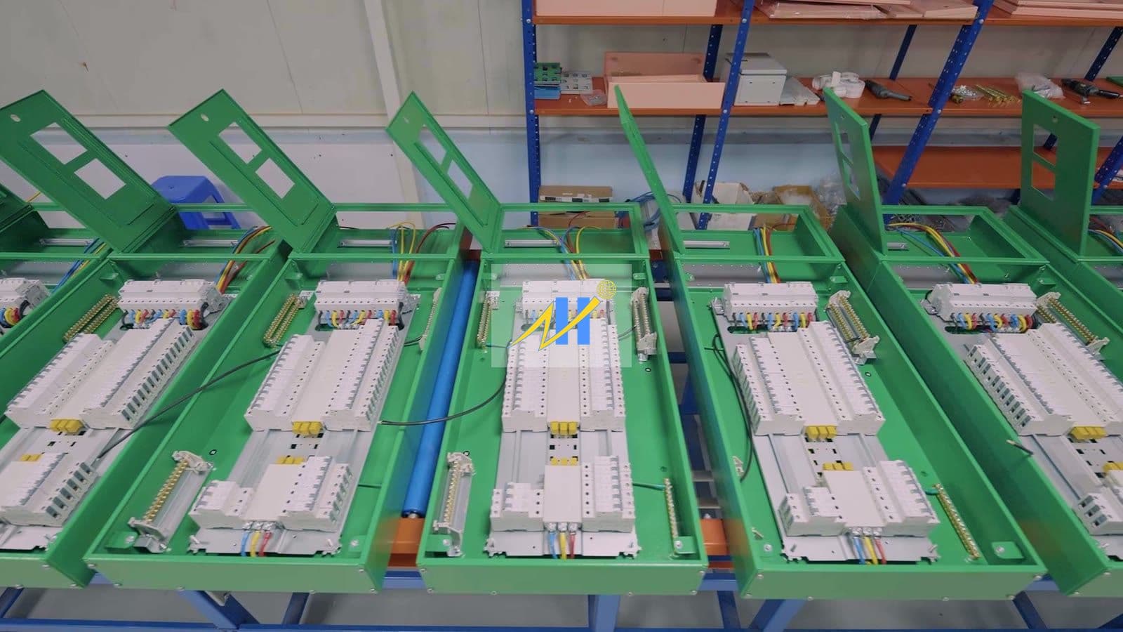 Distribution boards on the assembly line