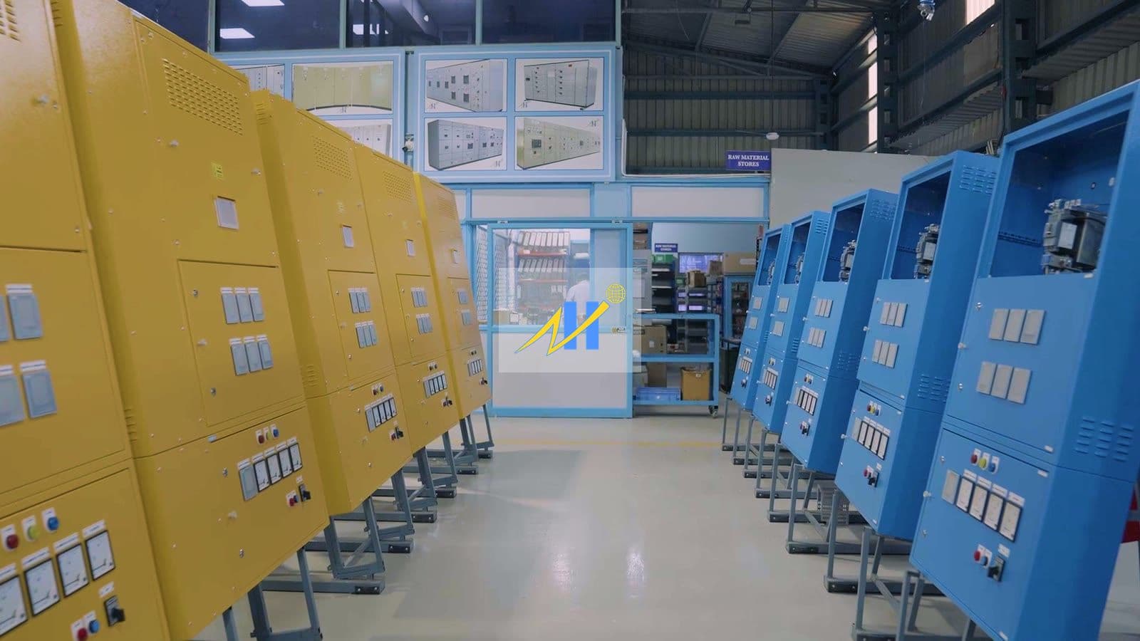 Sub main distribution boards in the assembly hall